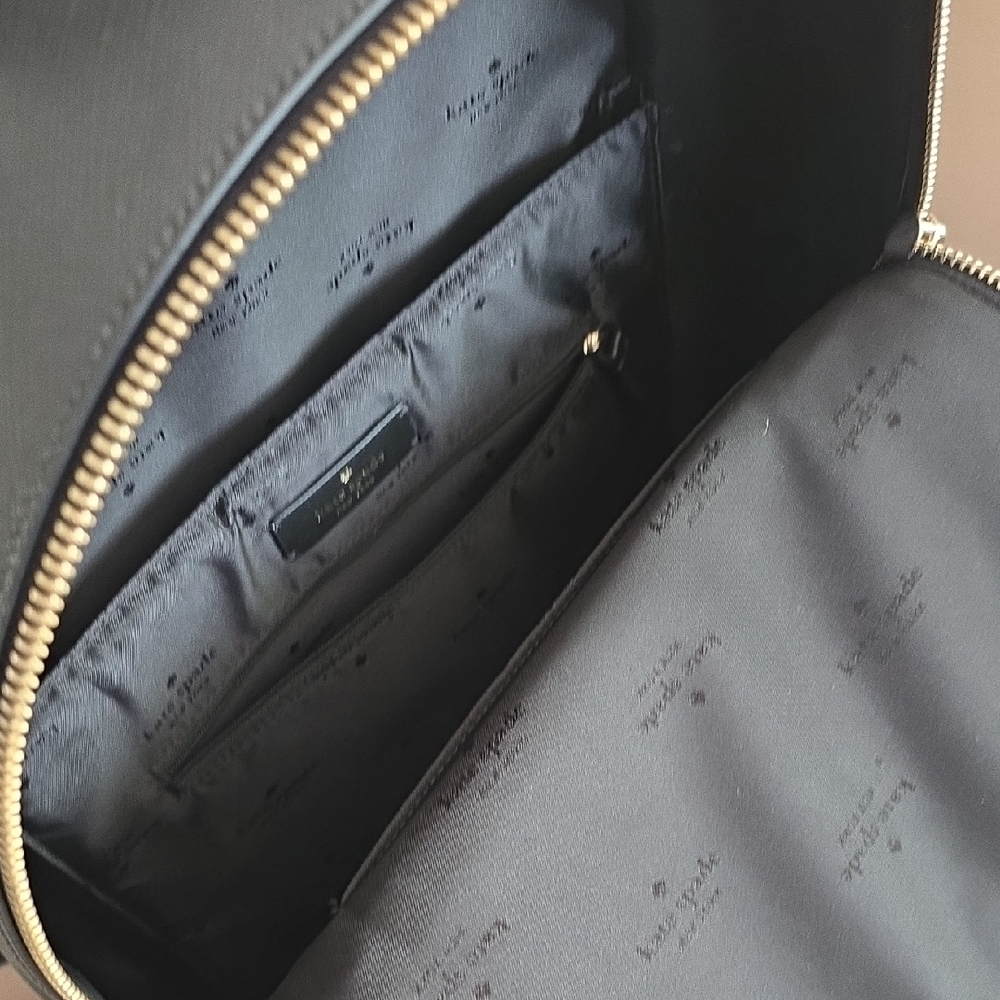 Kate Spade Black Leather Backpack with Gold Hardware - Picture 5 of 7